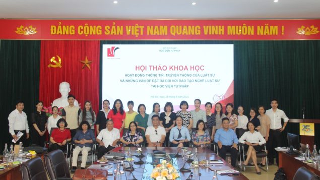 Hội thảo “Hoạt động thông tin, truyền thông của luật sư và những vấn đề đặt ra đối với đào tạo nghề luật sư tại Học viện Tư pháp”